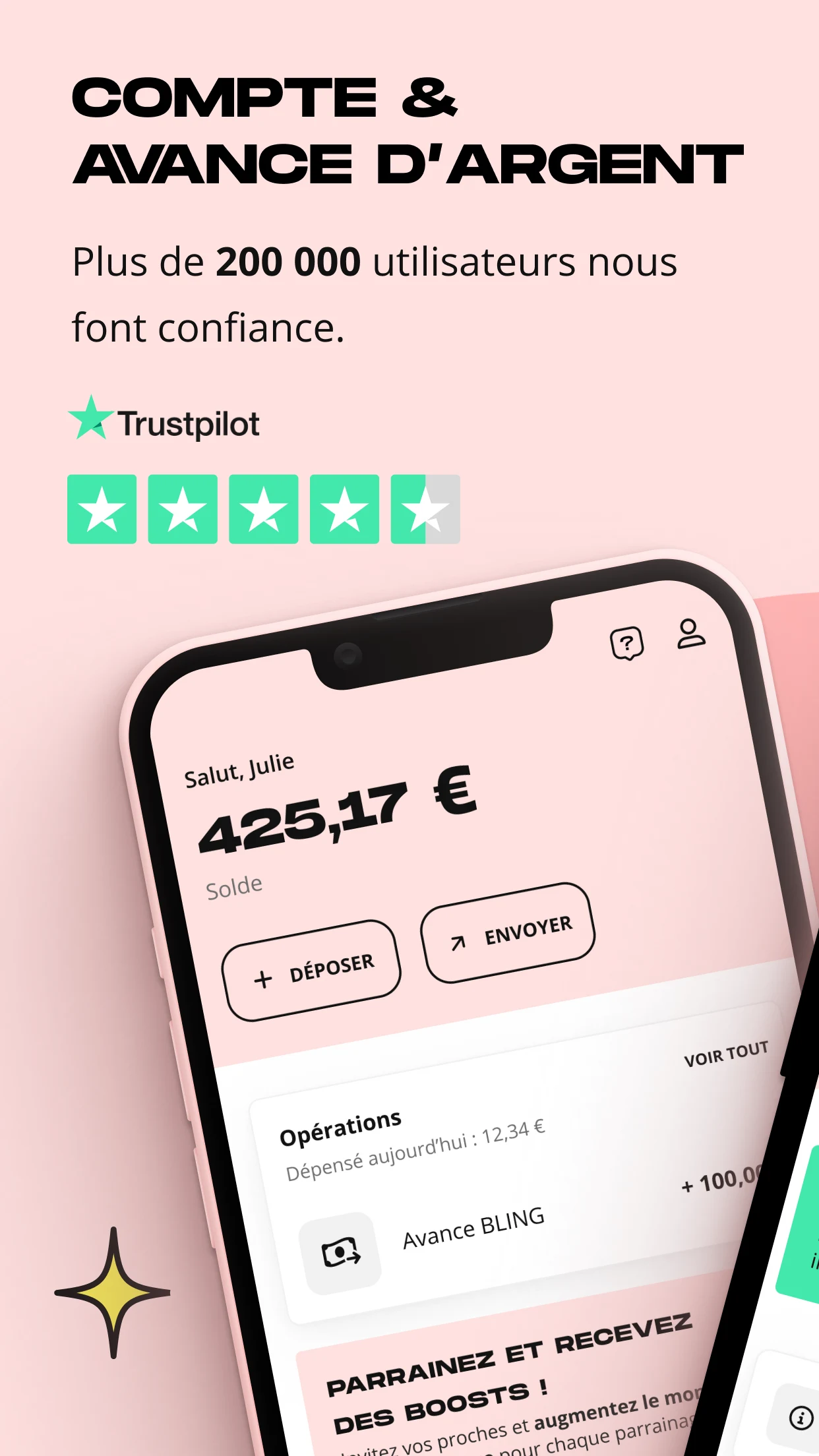BLING - Compte & Avances screenshot